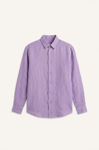 Linen Blended Long Sleeve Shirt