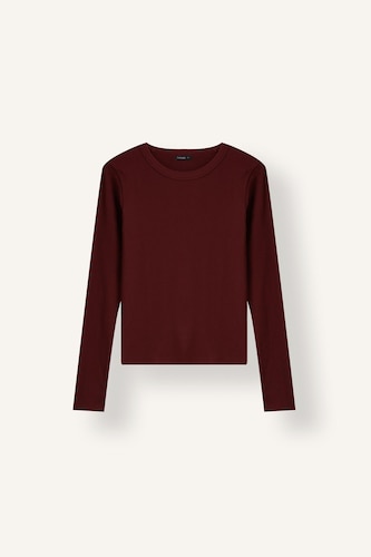 Slim Fit Crew Neck Ribbed Basic T-Shirt