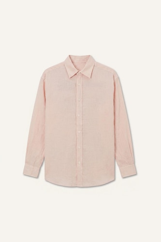 Relax Fit Linen Blended Long Sleeve Shirt