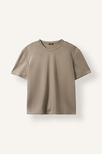 Men Khaki Crew Neck Regular Fit Short Sleeve T-Shirt