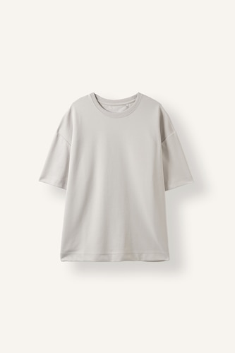 Erkek Kırık Beyaz Regular Fit Bisiklet Yaka Basic Tişört