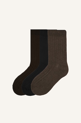 Men Mocha 3 piece Long sock