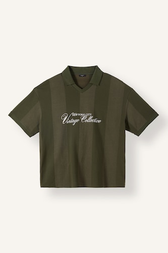Man Dark Khaki Boxy Fit Short Sleeve T-Shirt
