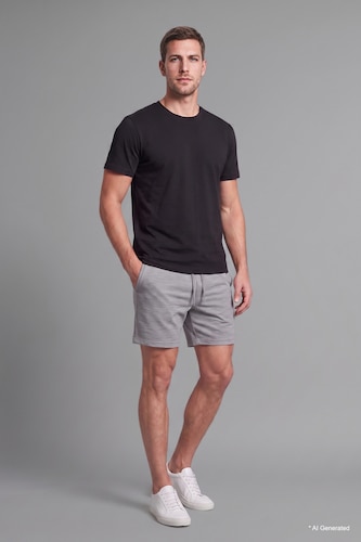 Men Grey Regular Fit Regular Hem Shorts