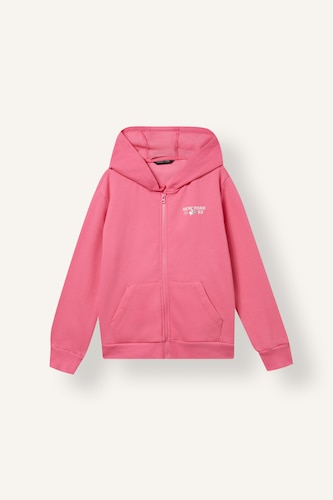 Young Girls - Teen Girls Pink Regular Fit Hooded Cardigan