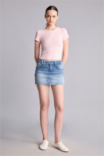 Women Light Blue Shorts