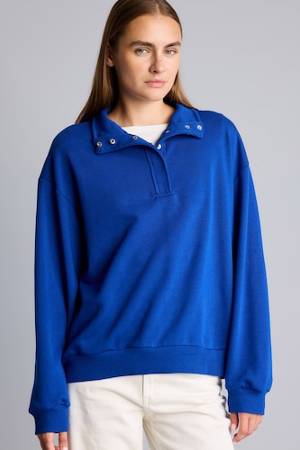 Kadın Saks Loose Fıt Sweatshirt
