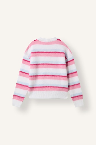 Girl Striped Crew Neck Pullover