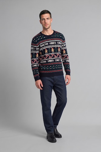 Men NAVY Standard Fit Knitwear Pullover