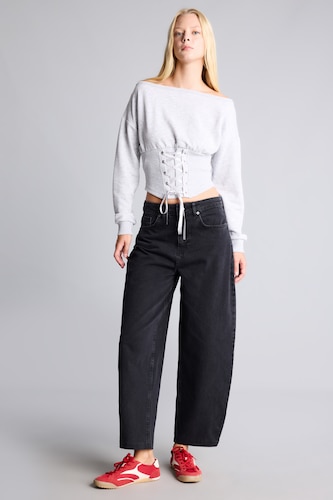 Barrel Fit Yüksek Bel Jean