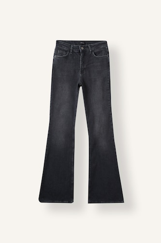 Women Black Flare High Waist Trousers