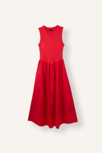 Women Red Midi Dress
