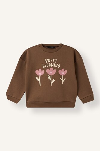 Baby Girl Thick Soft Fleece Lined Sweatshirt