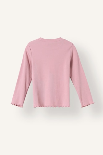 Baby Girl Floral Ribbed T-Shirt