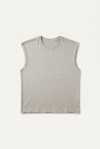 Erkek Taş Oversize Bisiklet Yaka Atlet