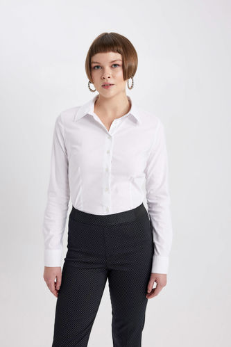 Regular Fit Shirt Collar Long Sleeve Shirt