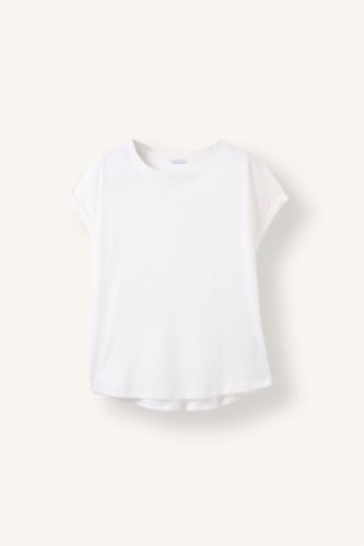 Women Ecru Regular Fit Short Sleeve T-Shirt
