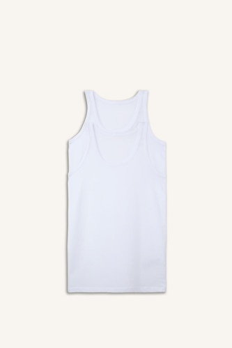 Young Boys - Teen Boys White Boy Cotton 2 Piece Undershirts
