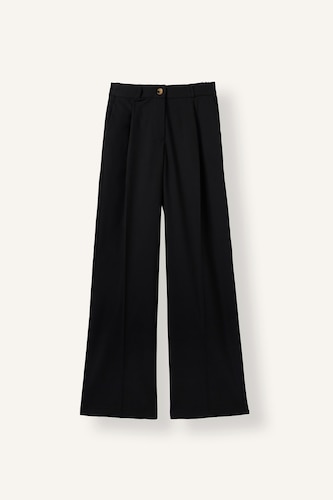 Женщины Черный Брюки Straight Fit