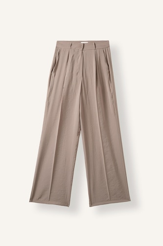 Wide Leg High Waist Pockets Flowy Trousers
