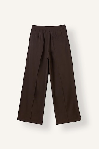 High Waist Pocket Wide Leg Fluid Trousers