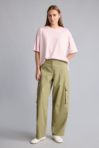 Woman Khaki Cargo Fit Trousers