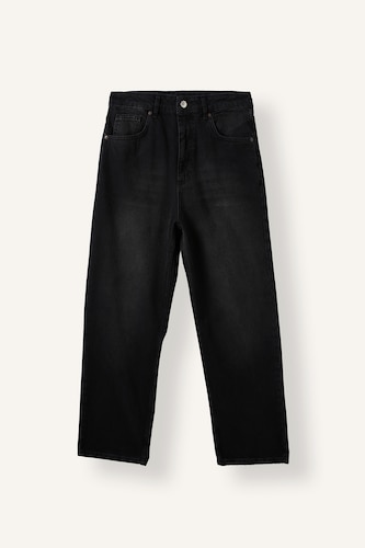 Erkek Antrasit Baggy Fit Yıkamalı Jean Pantolon
