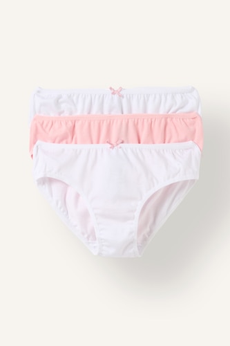 Young Girls - Teen Girls Pink Girl 3 piece Slip Panty