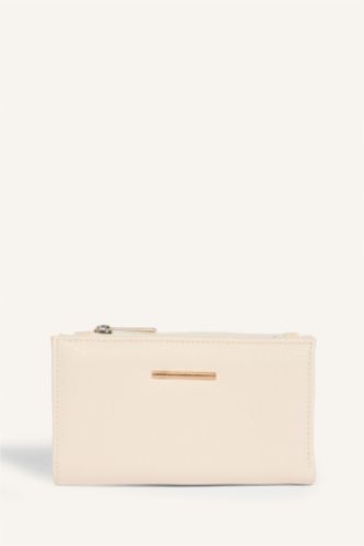 Women Beige Woman Faux Leather Wallets