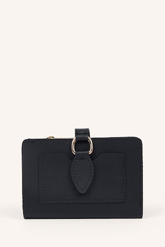 Women Black Woman Faux Leather Wallets