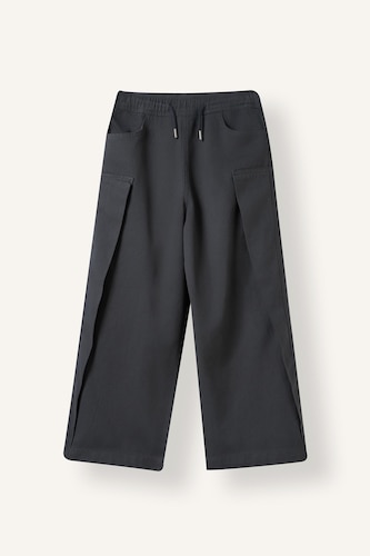 Girl 100% Cotton Wide Leg Gabardine Trousers