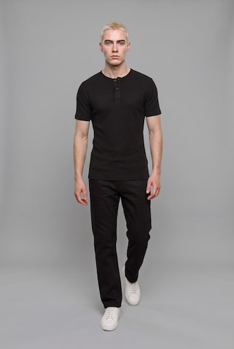 MAN Black Slim Fit Short Sleeve T-Shirt