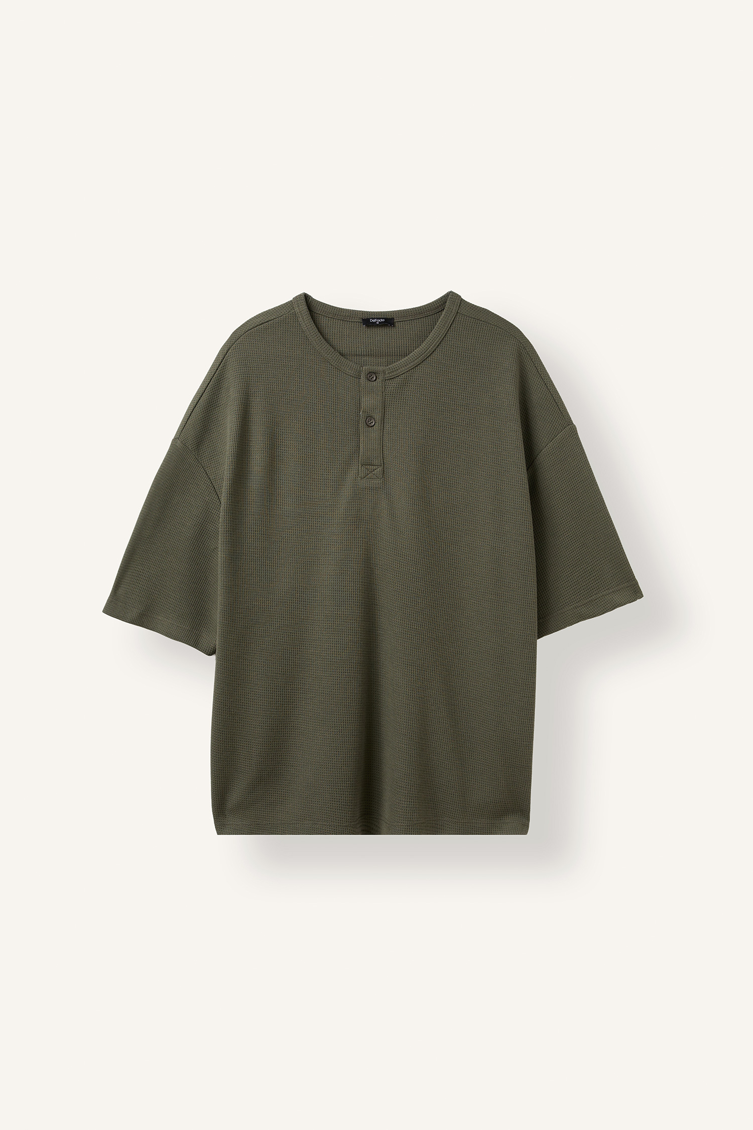 Men Khaki Slim Fit Short Sleeve T-Shirt