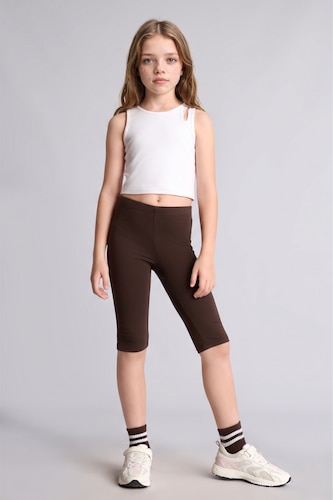 Girls & Teens Brown Girl Cotton Leggings