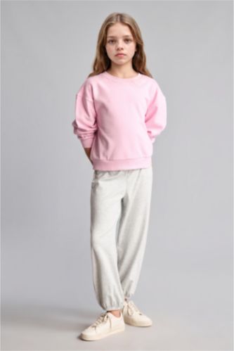 Girls & Teens Light Grey Melange بنطرون بناتي