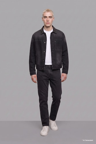 Erkek Antrasit Straight Fıt Jean