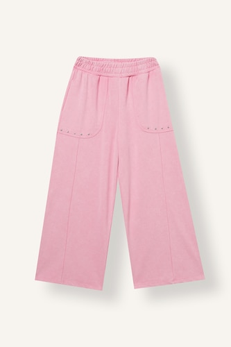 Young Girls - Teen Girls Pink Wide Leg Trousers