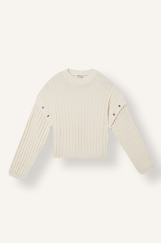Girl Ribbed Basic Pullover