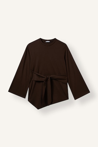 Women Brown Regular Fit Long Sleeve T-Shirt