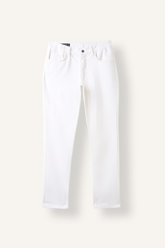 Men White Pedro Slim Fit Trousers