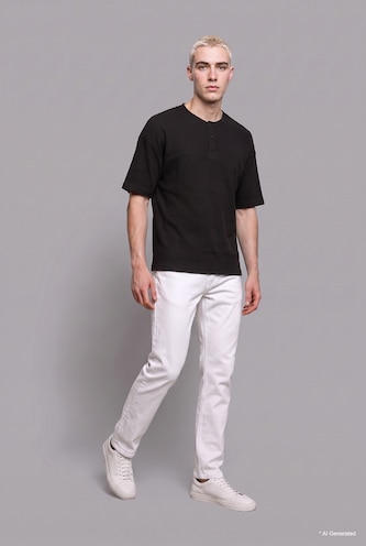 رجال أبيض Pedro Slim Fit Trousers