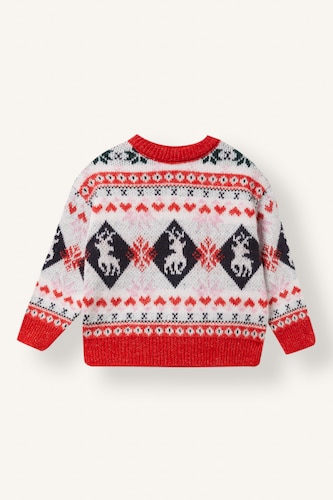 Baby Girls Ecru Baby Girl Regular Fit Crew Neck Pullover