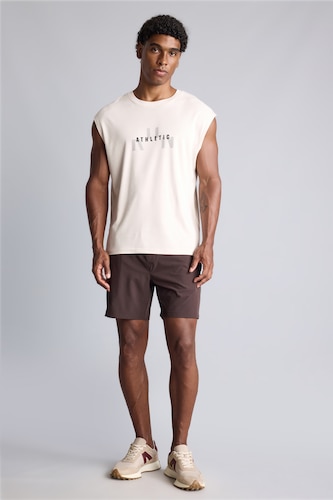 Erkek Kahve Kahve Regular Fit Deniz Şortu