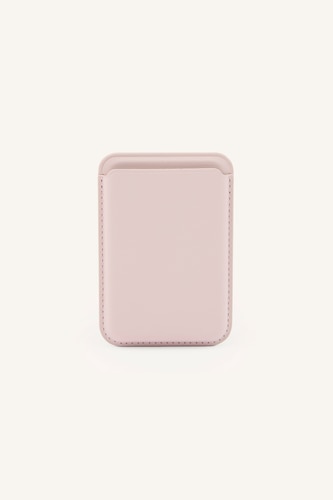 Erkek Açık Pembe Magsafe Unisex Suni Deri Kartlık