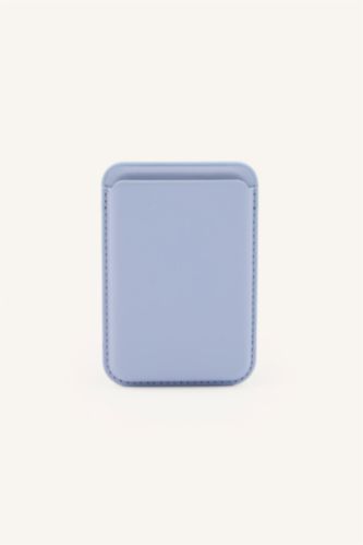 Erkek Lila Magsafe Unisex Suni Deri Kartlık