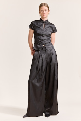 Normal Waist Wide Leg Trousers