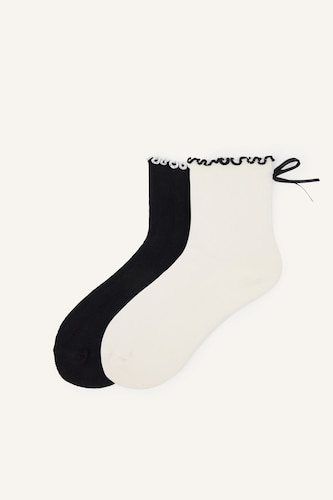 Women Karma 2 piece Cotton Short Socks