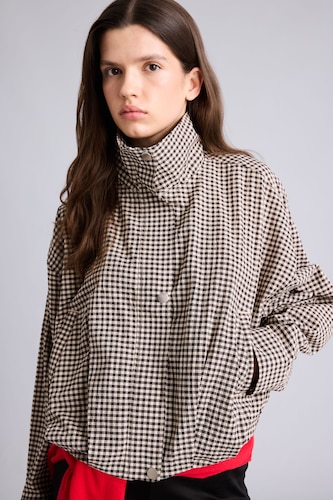 نساء بيج فاتح Balloon Fit Jacket