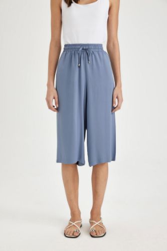 Yüksek Bel Crop Fit Belmando Kapri