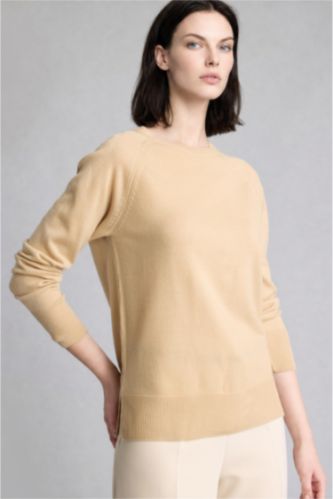 Kadın Bej Relaxed Fit Kazak